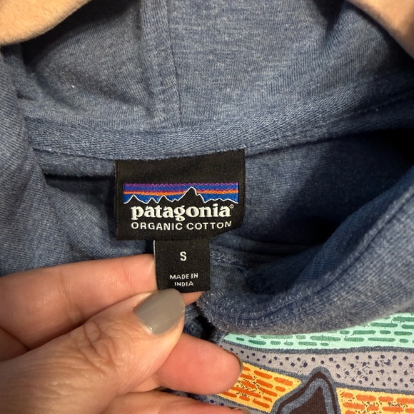 Patagonia Women's Blue Solar Rays '73 Ahnya Pullover Hoodie Size S Small - Picture 3 of 5